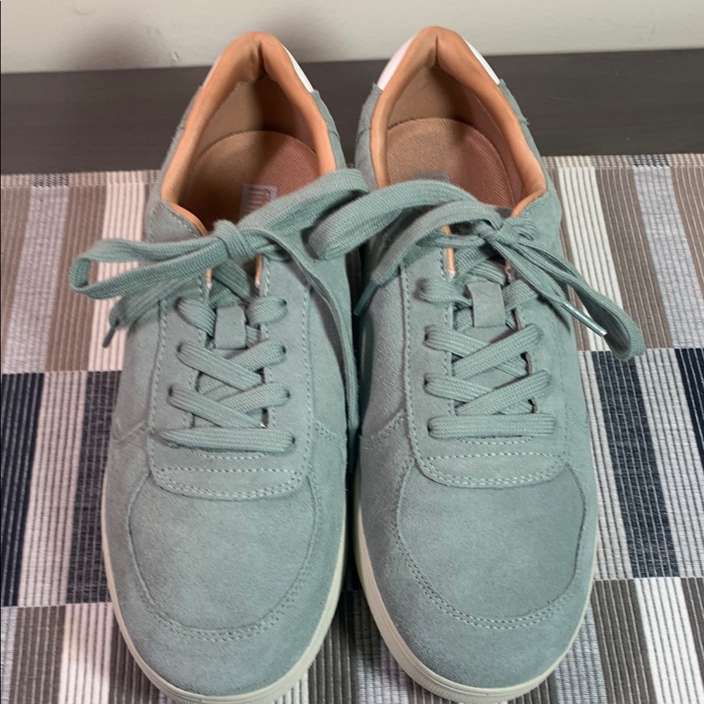 Women’s Fitflop Rally Sneaker, Suede, Cool Blue, Size 9 US, 41 EU
